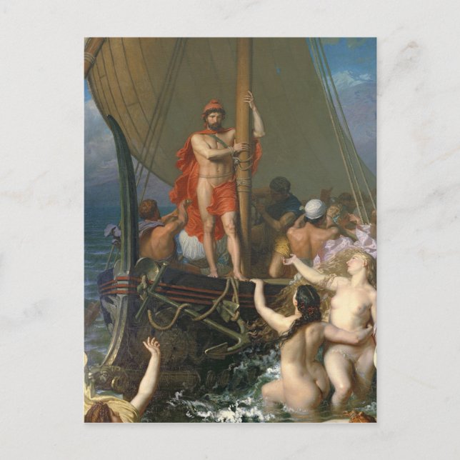 Ulysses and the Sirens Postcard (Front)