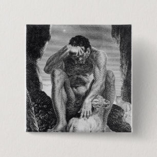 Ulysses Escaping from Polyphemus the Cyclops 15 Cm Square Badge
