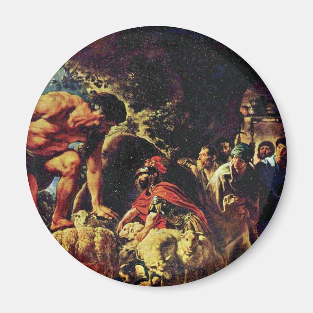 Ulysses In The Cave Of Polyphemus By Jordaens Jaco Magnet (Front)