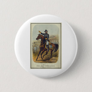 Ulysses S. Grant On Horseback  6 Cm Round Badge