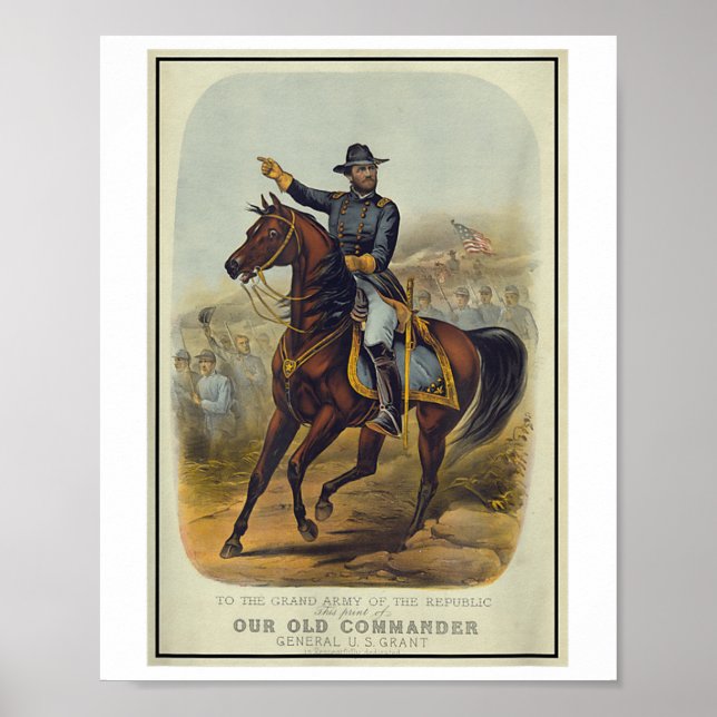 Ulysses S. Grant On Horseback  Poster (Front)