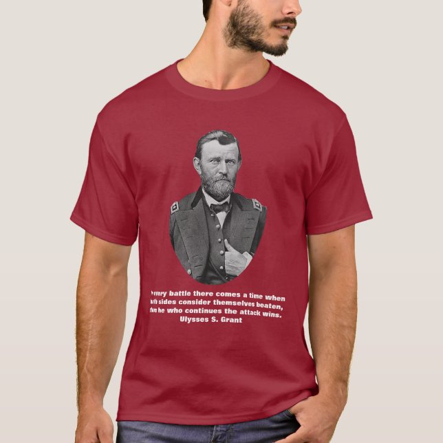 Ulysses S. Grant quotes. T-Shirt (Front)