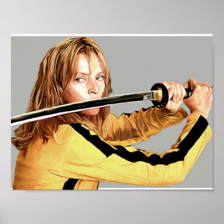 Uma Thurman - Kill Bill - Digital Painting Poster