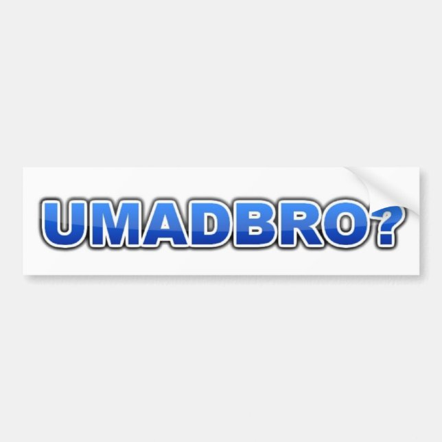 UMADBRO Bumper Sticker (Front)
