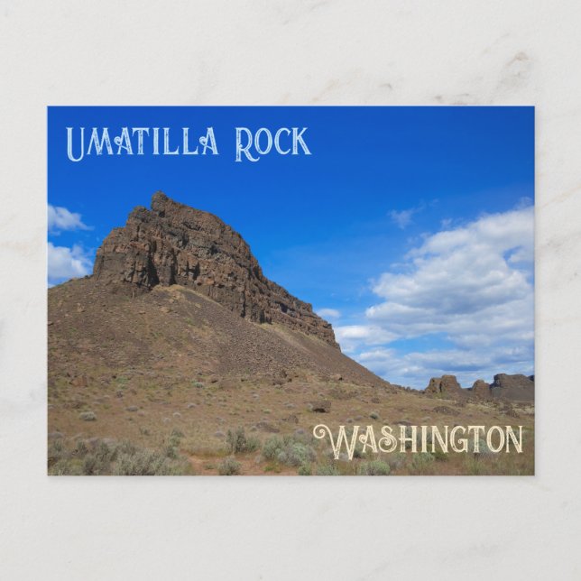 Umatilla Rock Dry Falls Washington Postcard (Front)