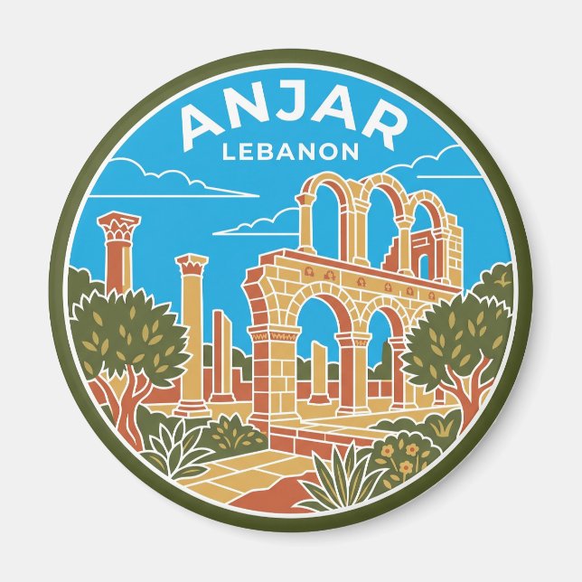 Umayyad Ruins of Anjar Lebanon Magnet (Front)