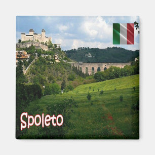 UMB010 SPOLETO, Panorama, Umbria, Italy, Fridge Magnet
