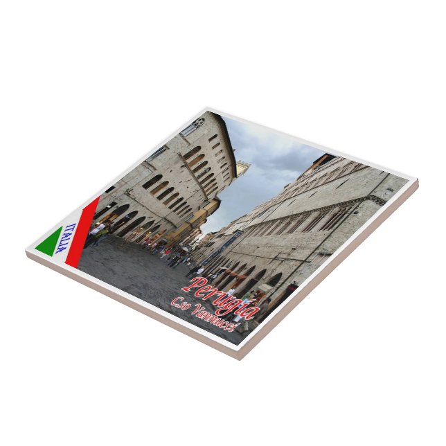 UMB016 PERUGIA, Corso Vannucci, Umbria, Tile (Side)