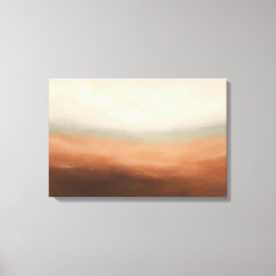 Umber Horizon Soft Earth Bands Canvas Print