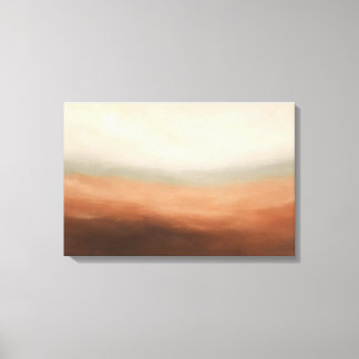 Umber Horizon Soft Earth Bands Canvas Print