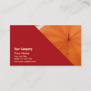 Umbrella and Autumn Colours Business Card