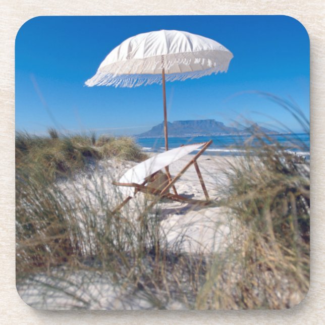 Umbrella And Chair On Beach Coaster (Front)