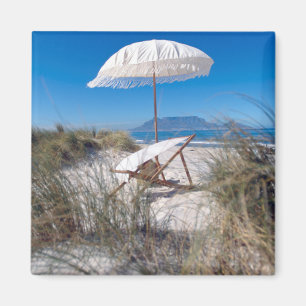 Umbrella And Chair On Beach Magnet