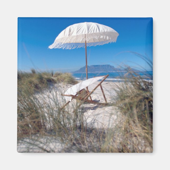 Umbrella And Chair On Beach Magnet (Front)