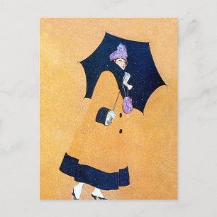Umbrella and Snow by C Coles Phillips Postcard