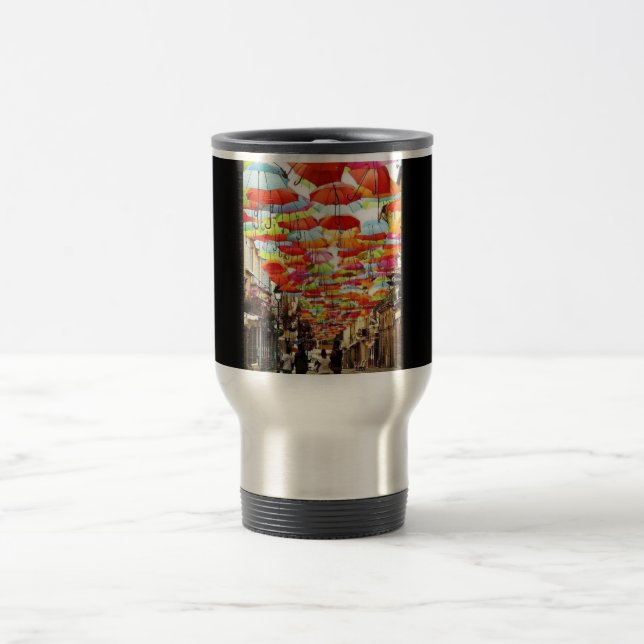 Umbrella Art Travel Mug (Center)