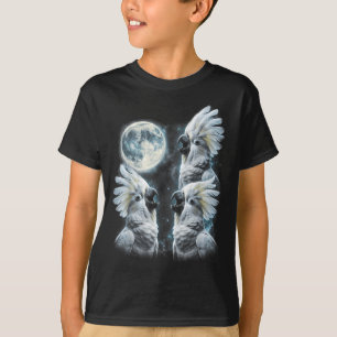 Umbrella Atoo Howling At Moon Retro 90s Parrot T-Shirt