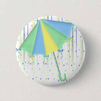 Umbrella Baby Shower 6 Cm Round Badge