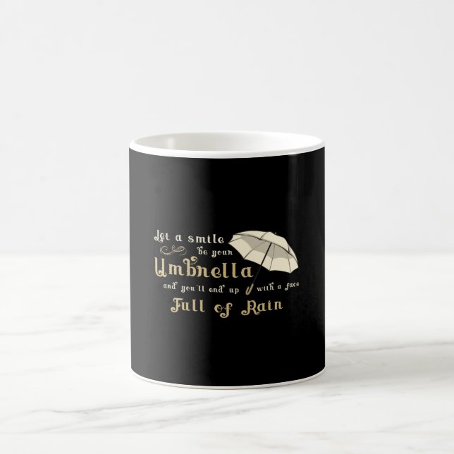 Umbrella Cloud Weather Rain Raindrop Rainy Gift Coffee Mug (Center)
