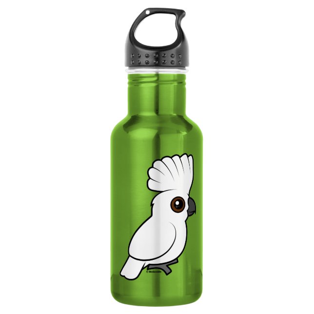 Umbrella Cockatoo (raised) 532 Ml Water Bottle (Front)