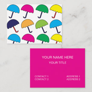 Umbrella Colourful Umbrella Business Card
