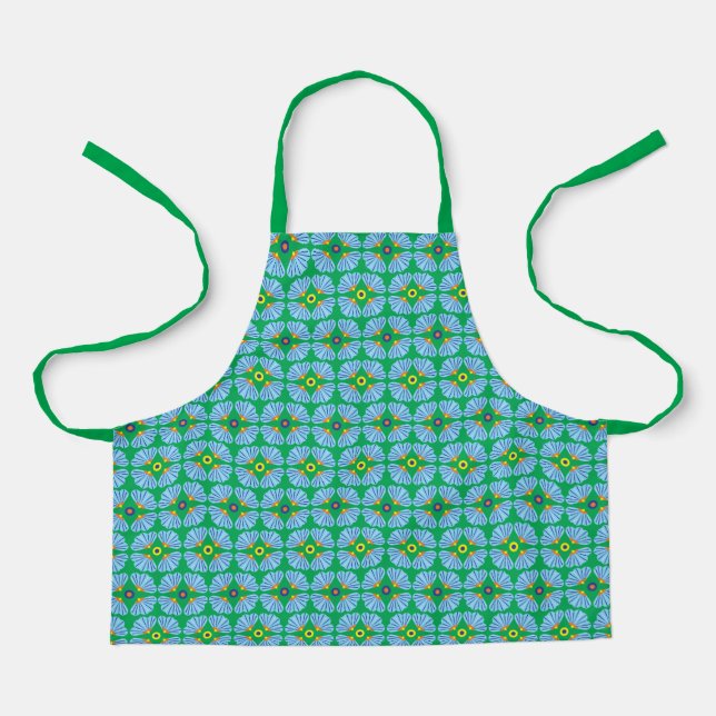 Umbrella Flowers Small Apron (Front)