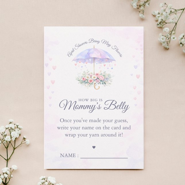 Umbrella How Big Id Mummy's Belly Game Ticket Card (Creator Uploaded)
