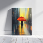 Umbrella in Red Canvas Print<br><div class="desc">The Umbrella in Red Canvas Print is fully customisable and unique to hang on home and office walls. Designed by Norman Reutter.
umbrella in red, cityscape, surreal minimalism portrait, illustration impressionism art, modern stylish abstract retro vintage, art deco, home decor, wall decor, artwork, surrealism motivational Canvas Prints, </div>
