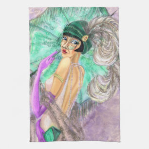 Umbrella Lady Kitchen Towel