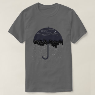 Umbrella Lights Rain Art T-Shirt
