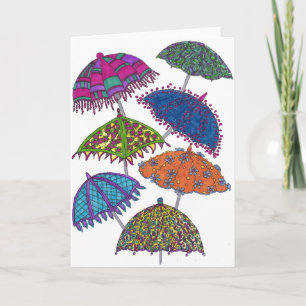 Umbrella Note Card - Garden 5