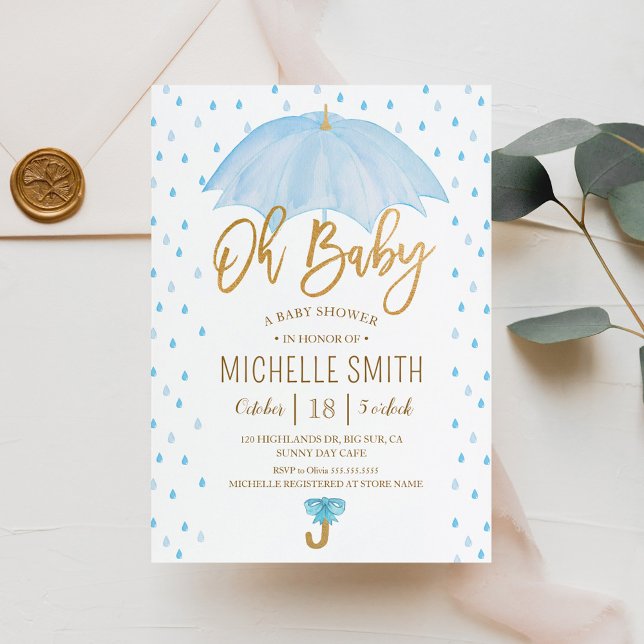 Umbrella of Love Sprinkle Baby Shower Invitation (Creator Uploaded)