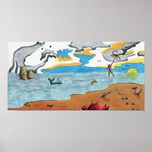 Umbrella Ride Across the Ocean Poster (Front)