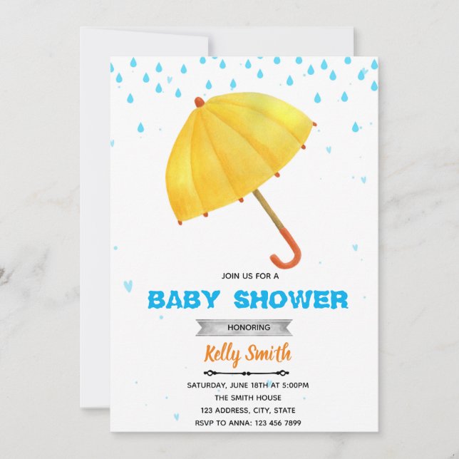 Umbrella shower invitation (Front)