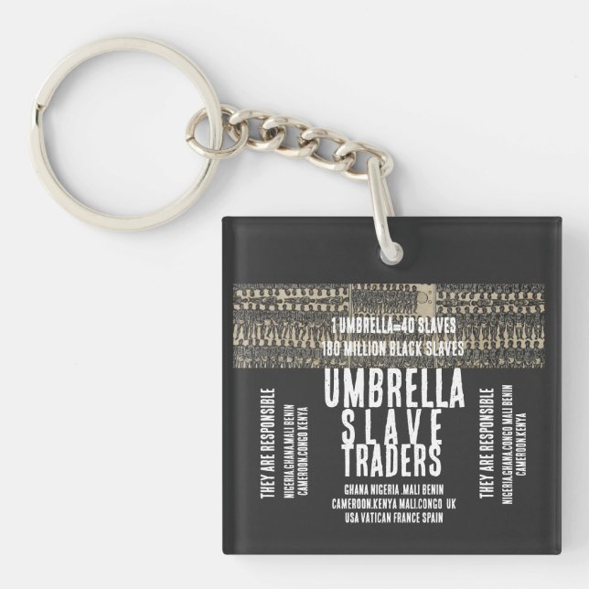 UMBRELLA SLAVE TRADERS Acrylic Keychain (Front)