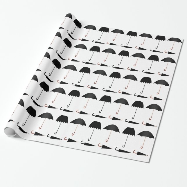 Umbrella vector set design wrapping paper (Unrolled)
