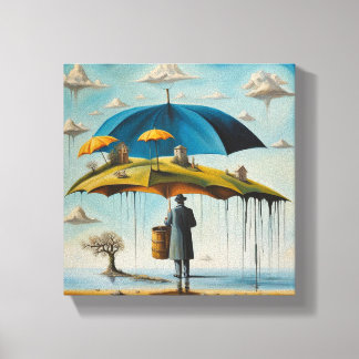 Umbrella World Canvas Print