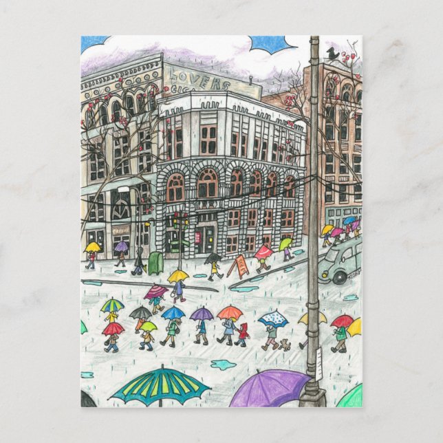 Umbrellas at Pioneer Square Postcard (Front)
