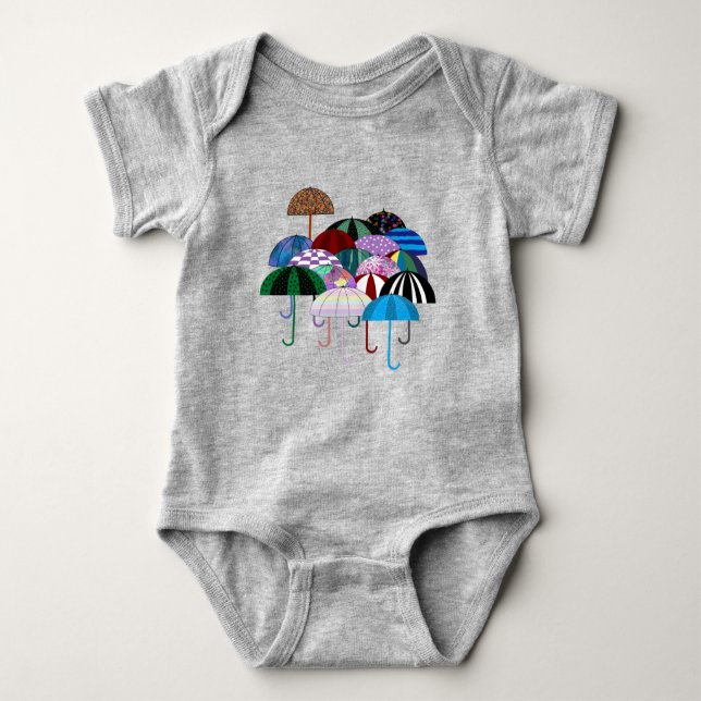 Umbrellas Baby Bodysuit (Front)