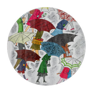 Umbrellas Cutting Board