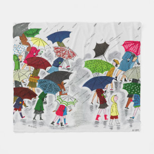 Umbrellas Fleece Blanket