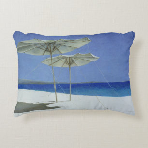 Umbrellas Greece 1995 Decorative Cushion
