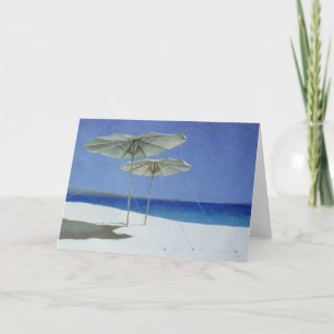 Umbrellas Greece 1995 Holiday Card