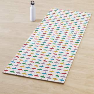 Umbrellas in Rain Yoga Matte Yoga Mat