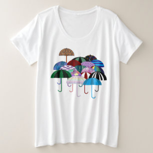 Umbrellas Women's Plus Size T-shirt