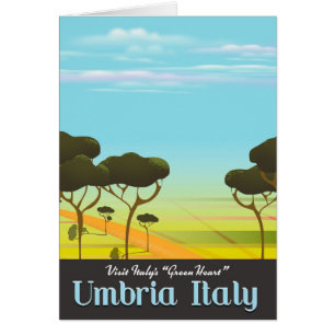 Umbria Italy travel poster
