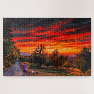 Umbrian Sunset Stroll: Gallery Edition Jigsaw Puzzle