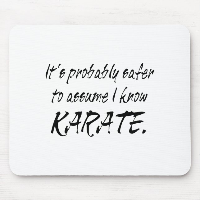 Ume I Know Karate T Shirt  Mouse Pad (Front)