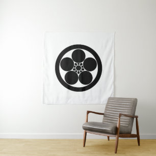 Umebachi-style plum blossom in a circle tapestry