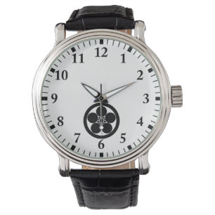Umebachi-style plum blossom in a circle watch